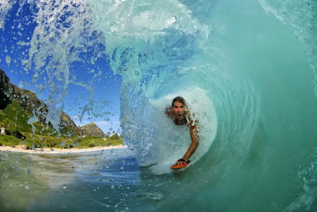 bodysuring con handboard y aletas