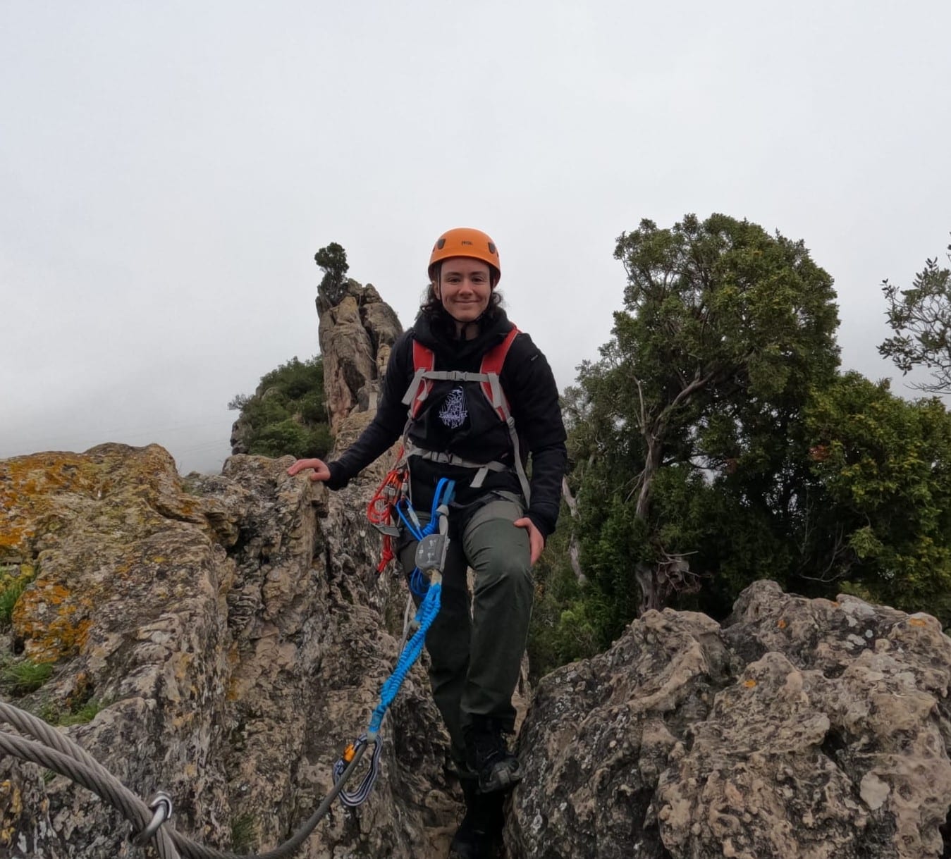 Yo haciendo una ferrata