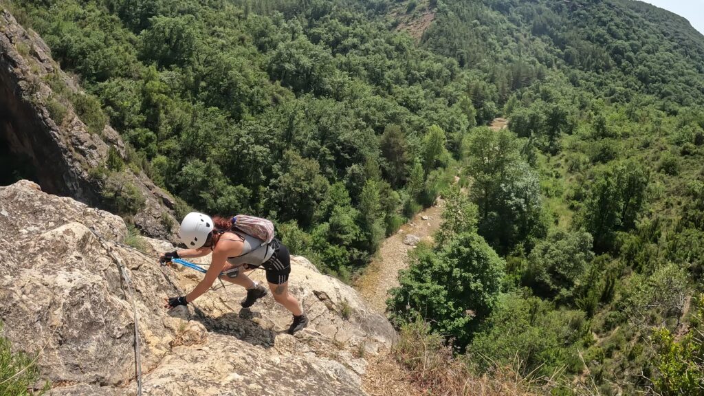 Tramo final de vía ferrata Peñas Juntas